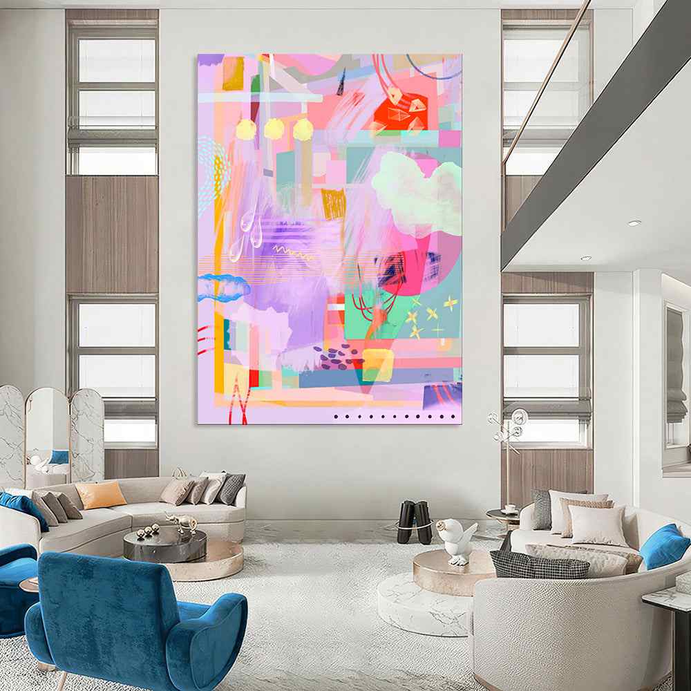 toned abstract wall art